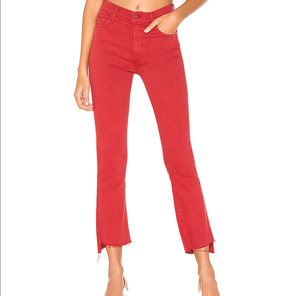 NWOT Mother Red Denim size 26